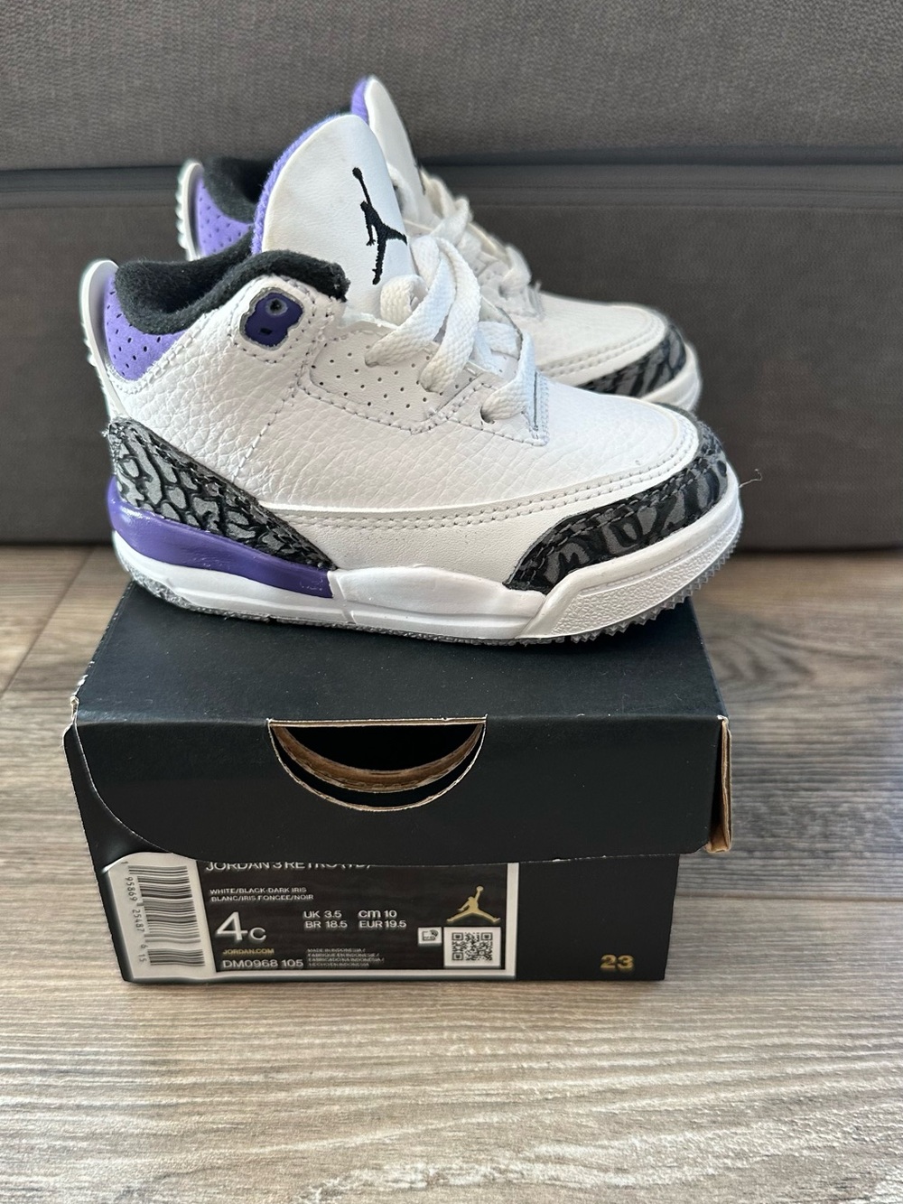 Air Jordan 3 Retro Dark Iris Elephant Print and Purple